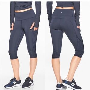 Athleta Navy All In Crop Leggings Size XS